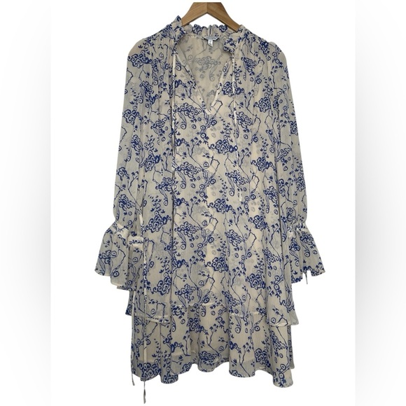 & Other Stories | Ruffle Collar Dress Cottagecore Floral Artsy Euro Summer - Picture 1 of 9